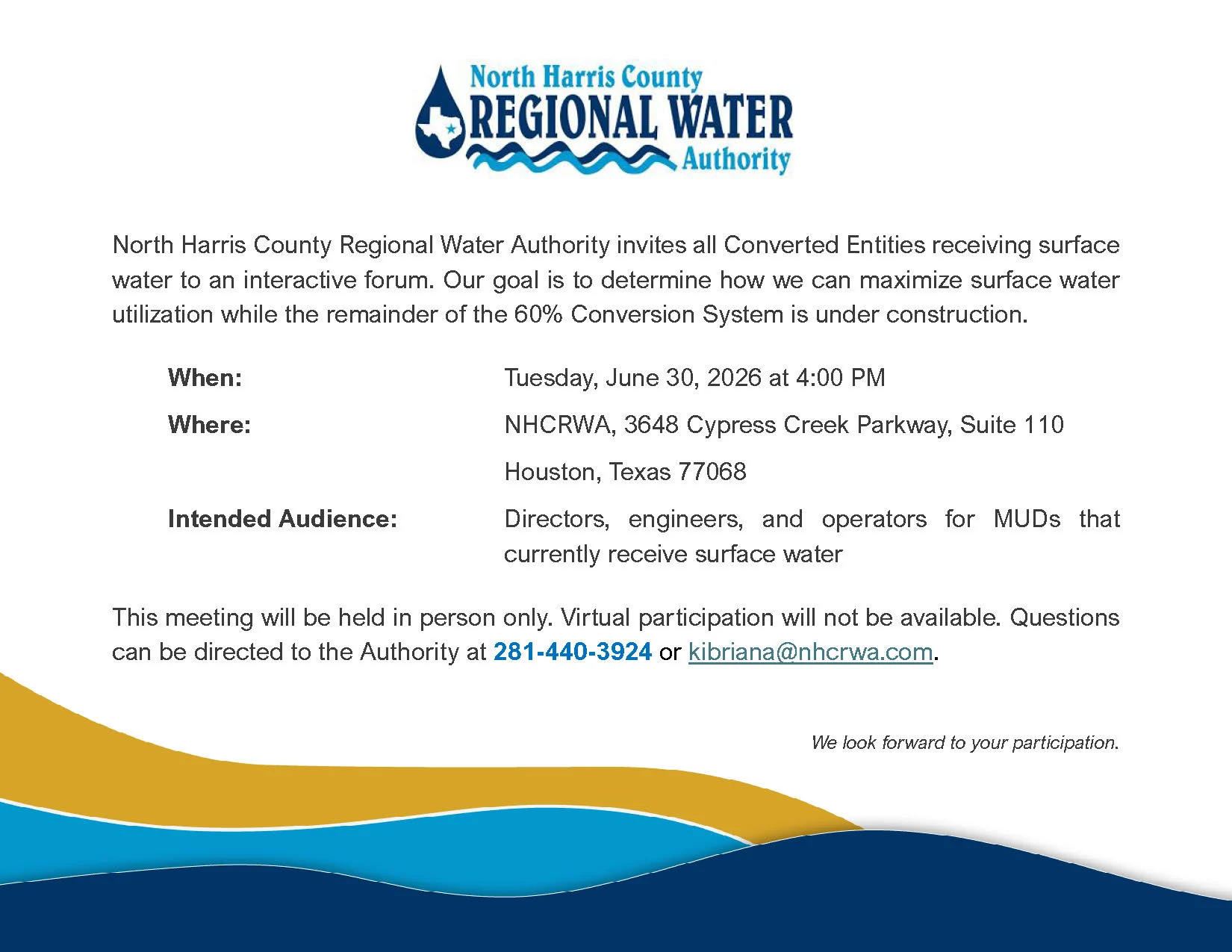 Surface Water User Discussion Forum
